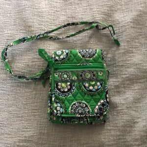 Vera Bradley Retired Green Cupcakes Crossbody Bag